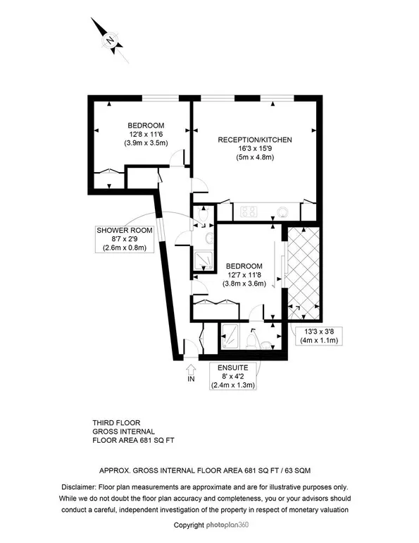 Floorplan 1 for Mills Court London EC2A