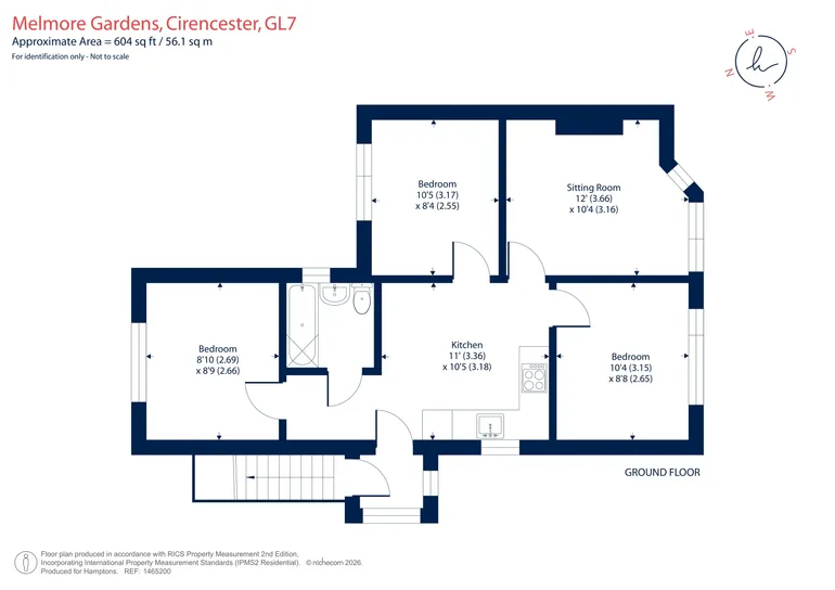 Floorplan 1 for Melmore Gardens Cirencester GL7
