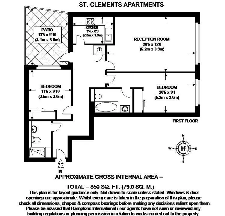 Floorplan 1 for Leyden Street E1, EPC:C