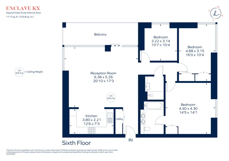 Floorplan 1 for Enclave KX, 101 Camley Street, London, NW1