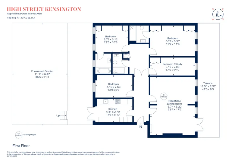 Floorplan 1 for Stafford Court London W8