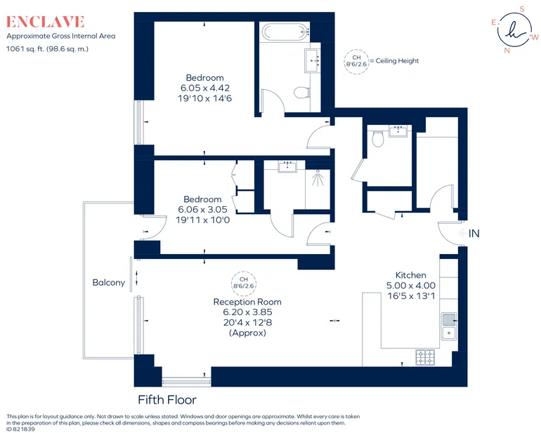 Floorplan 1 for Enclave KX, 101 Camley Street, Kings Cross, NW1