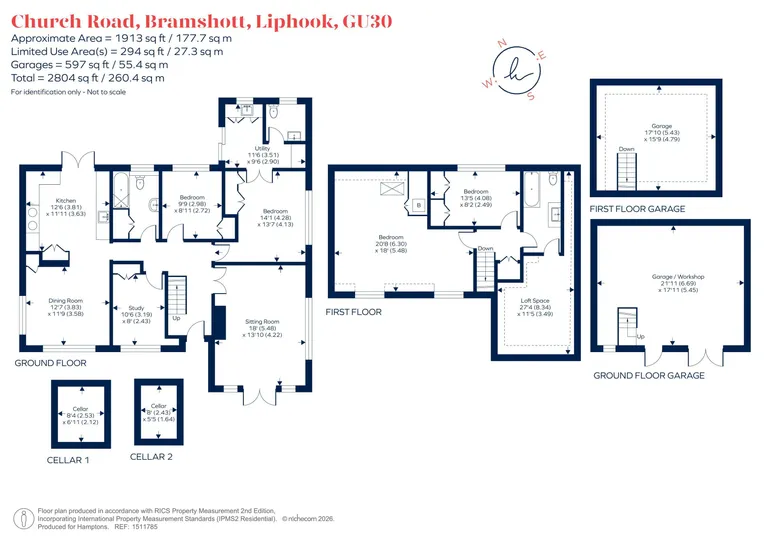 Floorplan 1 for Church Road, Bramshott, GU30