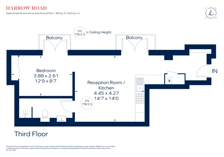 Floorplan 1 for Harrow Road, London, W9
