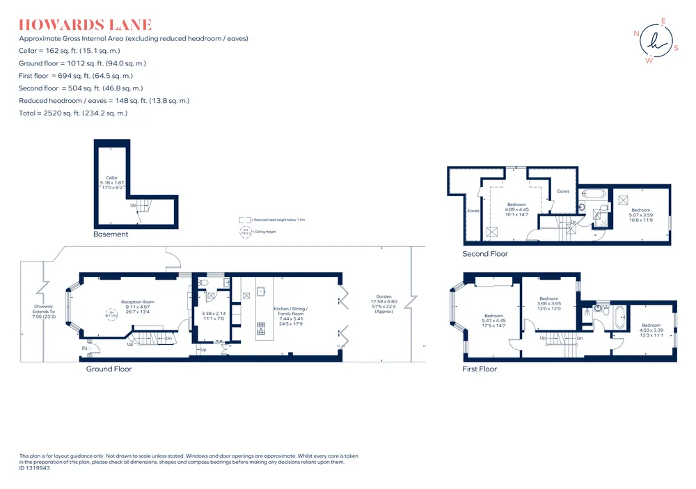 Floorplan for Howards Lane, London, SW15