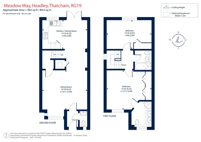 Floorplan 1 for Meadow Way, Thatcham, RG19