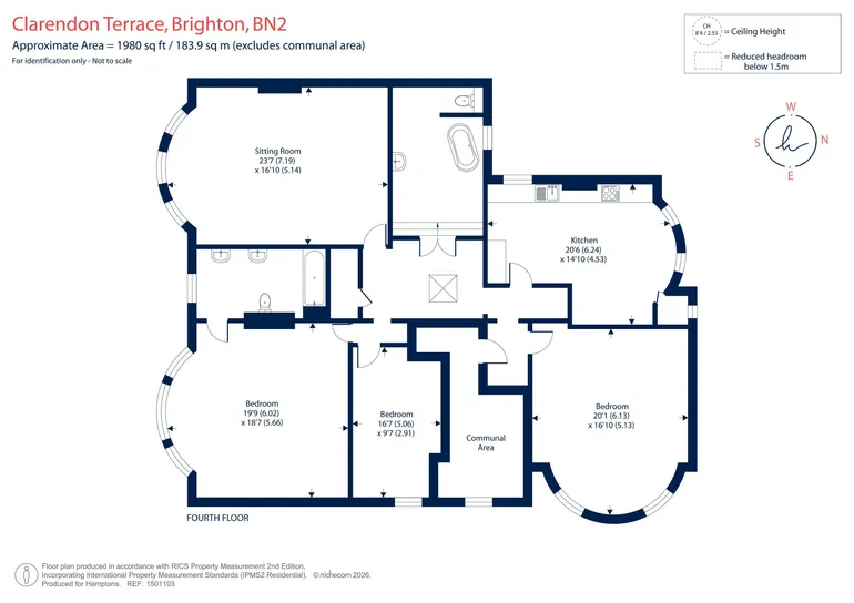 Floorplan 1 for Clarendon Terrace, Brighton, BN2