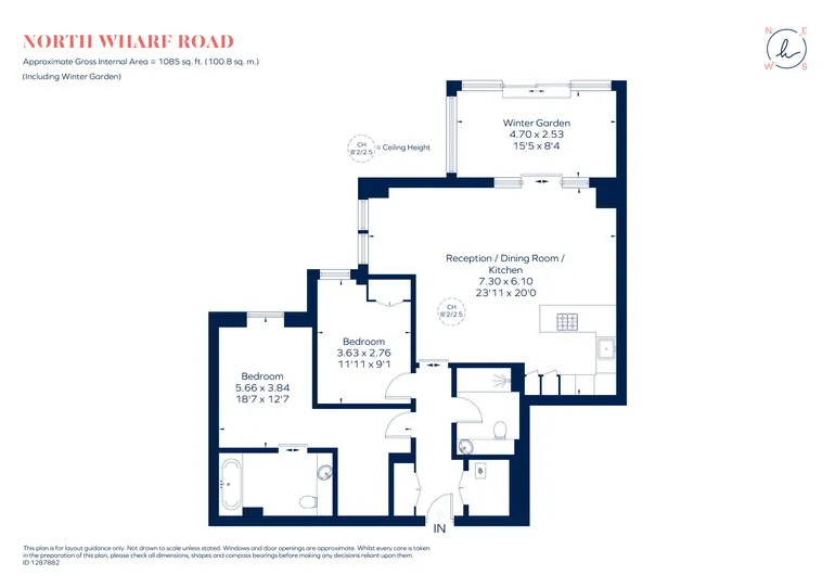 Floorplan 1 for North Wharf Road, London, W2