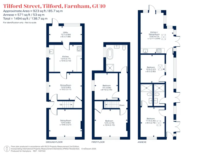 Floorplan 1 for Tilford Street, Farnham, GU10