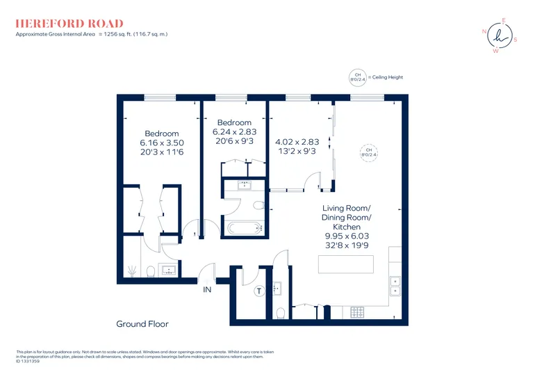 Floorplan 1 for The Baynards, 27 Hereford Road, London, W2