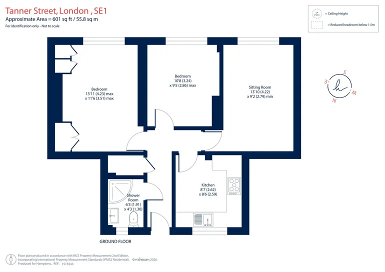 Floorplan 1 for Tanner Street London SE1