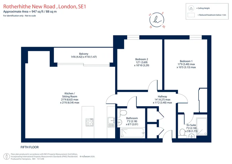 Floorplan 1 for Chancellor House, Rotherhithe, SE16