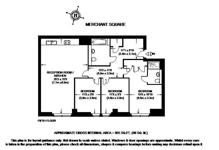 Floorplan 1 for Merchant Square Paddington W2