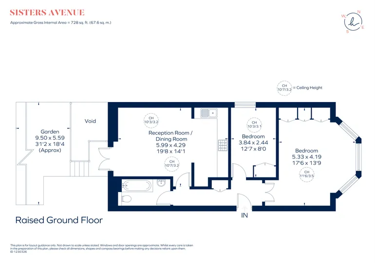 Floorplan 1 for Sisters Avenue London SW11