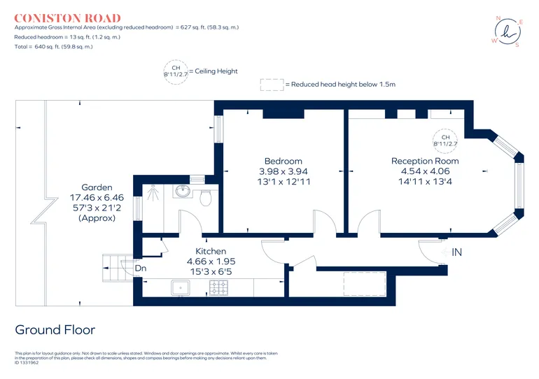 Floorplan 1 for Coniston Road, London, N10