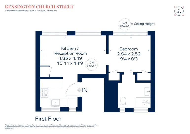 Floorplan 1 for Kensington Church Street London W8