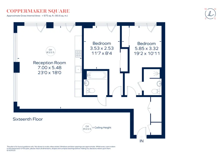 Floorplan 1 for Coppermaker Square, Cherry Park Lane London E20