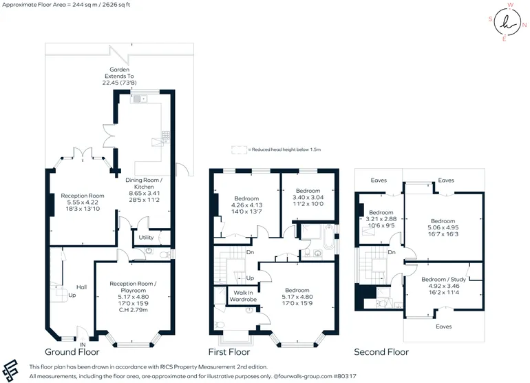 Floorplan 1 for Oakcroft Road, London, SE13