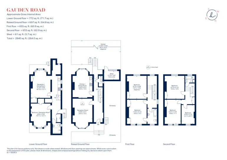 Floorplan 1 for Gauden Road, London, SW4