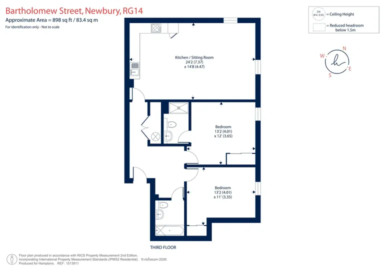 Floorplan 1 for Bartholomew Street Newbury RG14