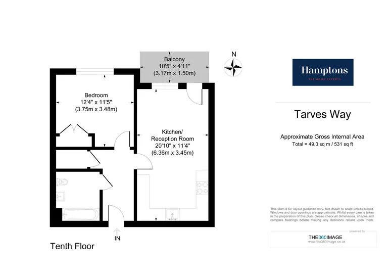 Floorplan 1 for Tarves Way, Greenwich, SE10