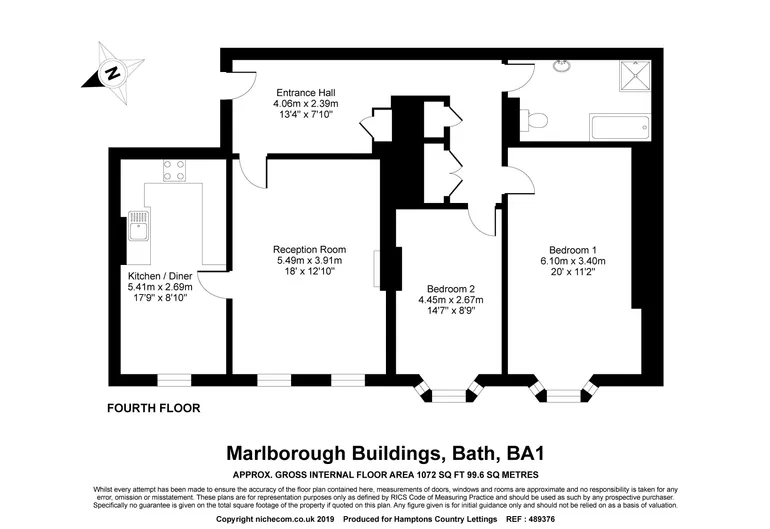 Floorplan 1 for Marlborough Buildings Bath BA1