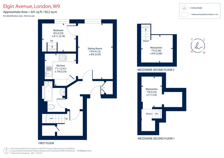 Floorplan 1 for Elgin Avenue London W9