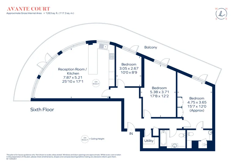 Floorplan 1 for Avante Court Kingston Upon Thames KT1