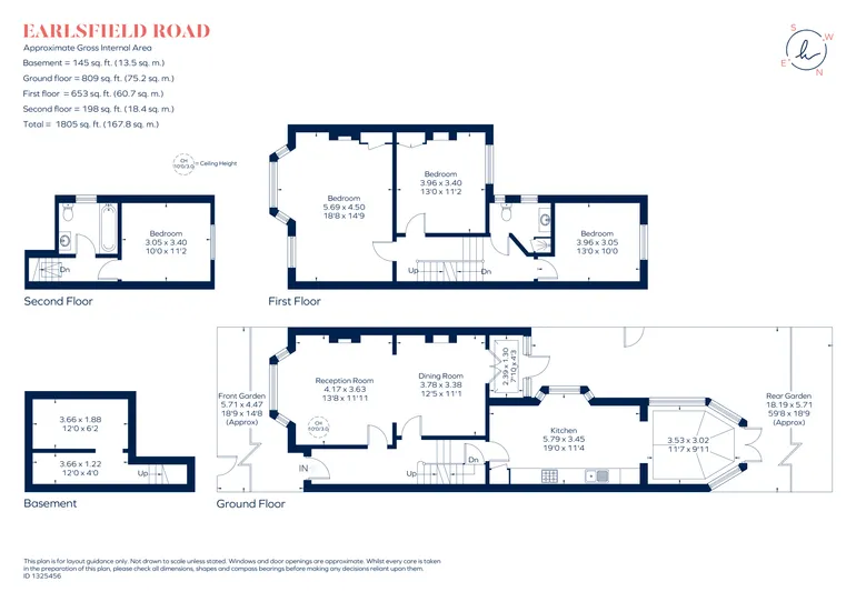 Floorplan 1 for Earlsfield Road, London, SW18