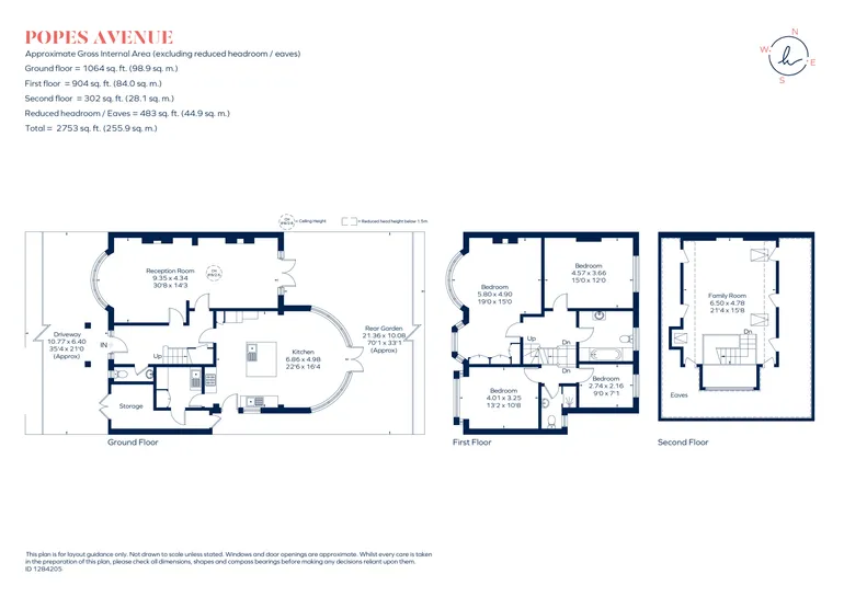Floorplan 1 for Popes Avenue, Twickenham, TW2