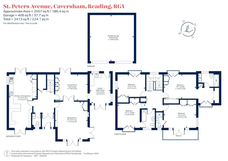 Floorplan 1 for St. Peters Avenue, Reading, RG4