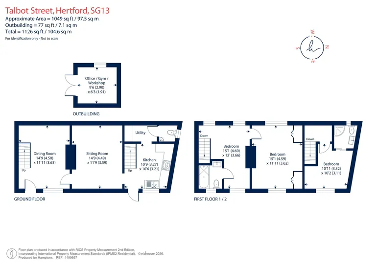 Floorplan 1 for Talbot Street, Hertford, SG13