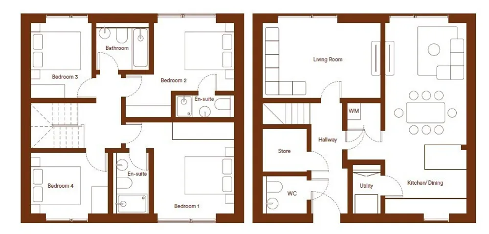 Floorplan for Plot 33 Medburn Yard Watling Street, Radlett, WD6