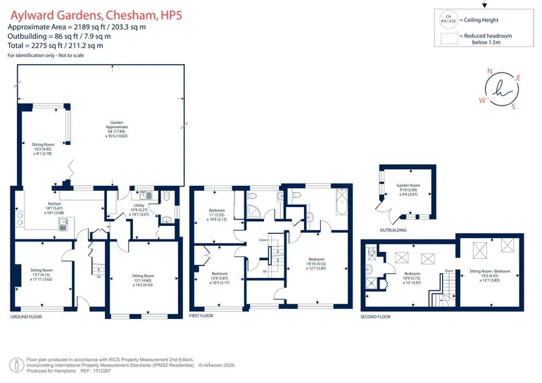 Floorplan 1 for Aylward Gardens, Chesham, HP5