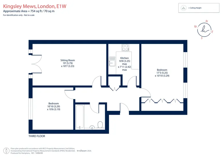 Floorplan 1 for London E1W