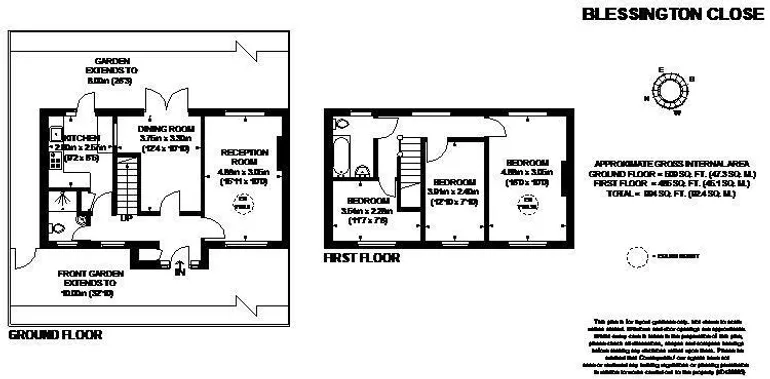 Floorplan 1 for Blessington Close, SE13