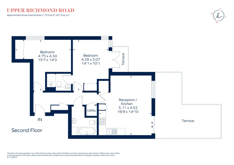 Floorplan 1 for Upper Richmond Road, London, SW15