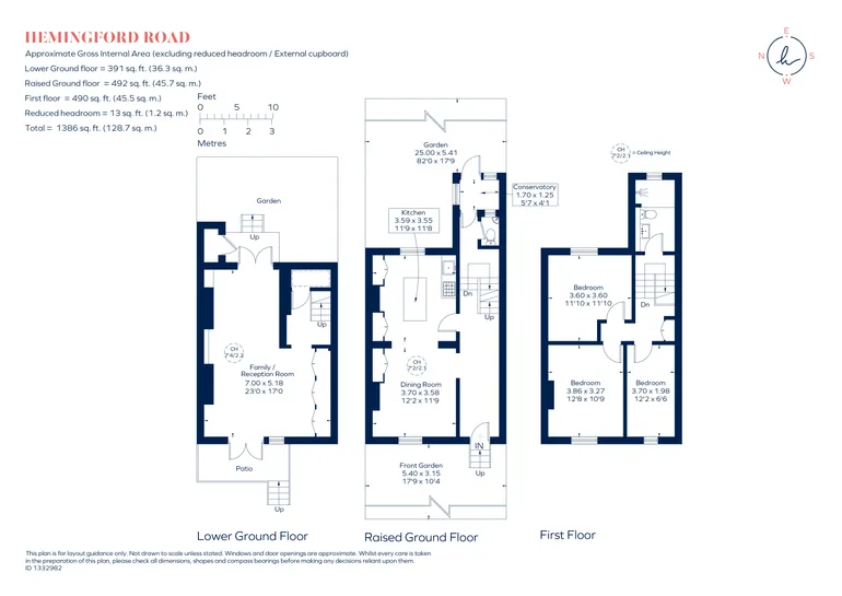 Floorplan 1 for Hemingford Road London N1