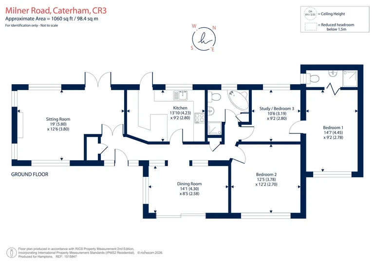 Floorplan 1 for Milner Road, Caterham, CR3