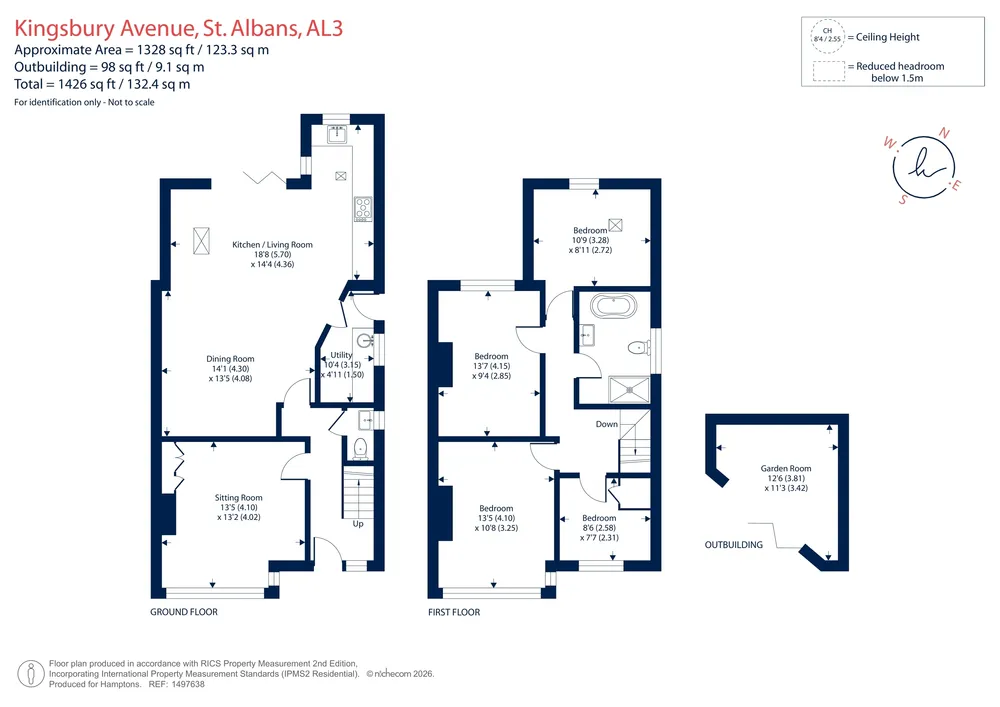 Floorplan for Kingsbury Avenue, St. Albans, AL3