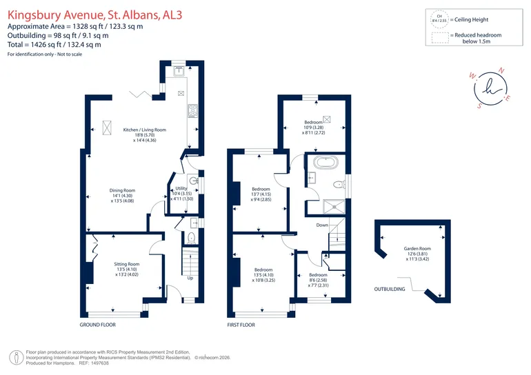 Floorplan 1 for Kingsbury Avenue, St. Albans, AL3
