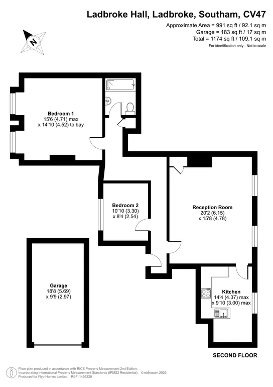 Floorplan 1 for Through Road, Ladbroke, CV47