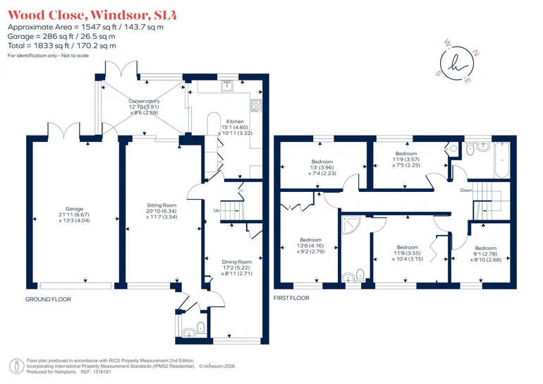 Floorplan 1 for Wood Close, Windsor, SL4