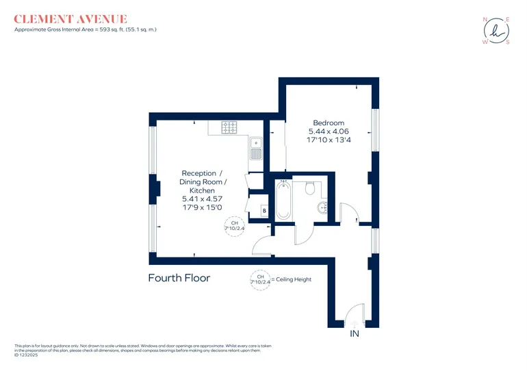Floorplan 1 for Clement Avenue London SW4