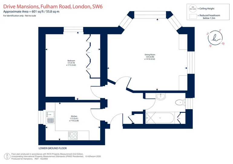 Floorplan 1 for Fulham Road London SW6