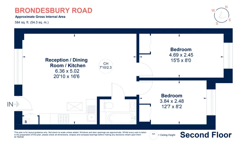 Floorplan 1 for Brondesbury Road London NW6