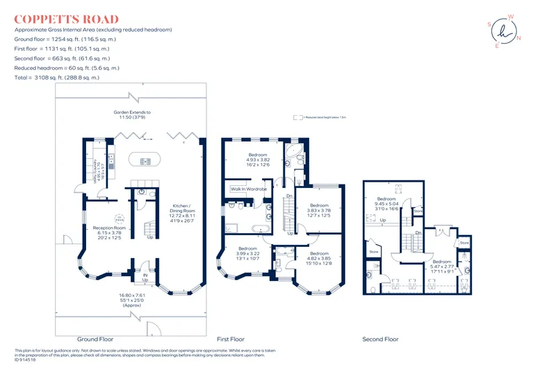 Floorplan 1 for Coppetts Road London N10