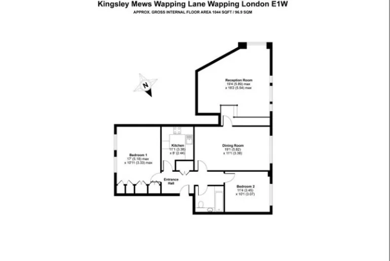 Floorplan 1 for Kingsley Mews, Wapping, E1W