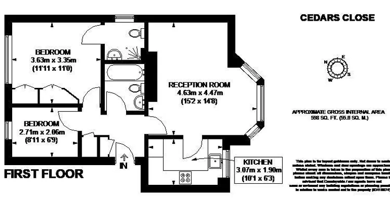 Floorplan 1 for Belmont Hill, SE13