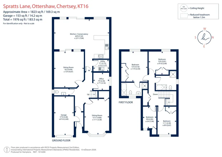 Floorplan 1 for Spratts Lane, Ottershaw, KT16